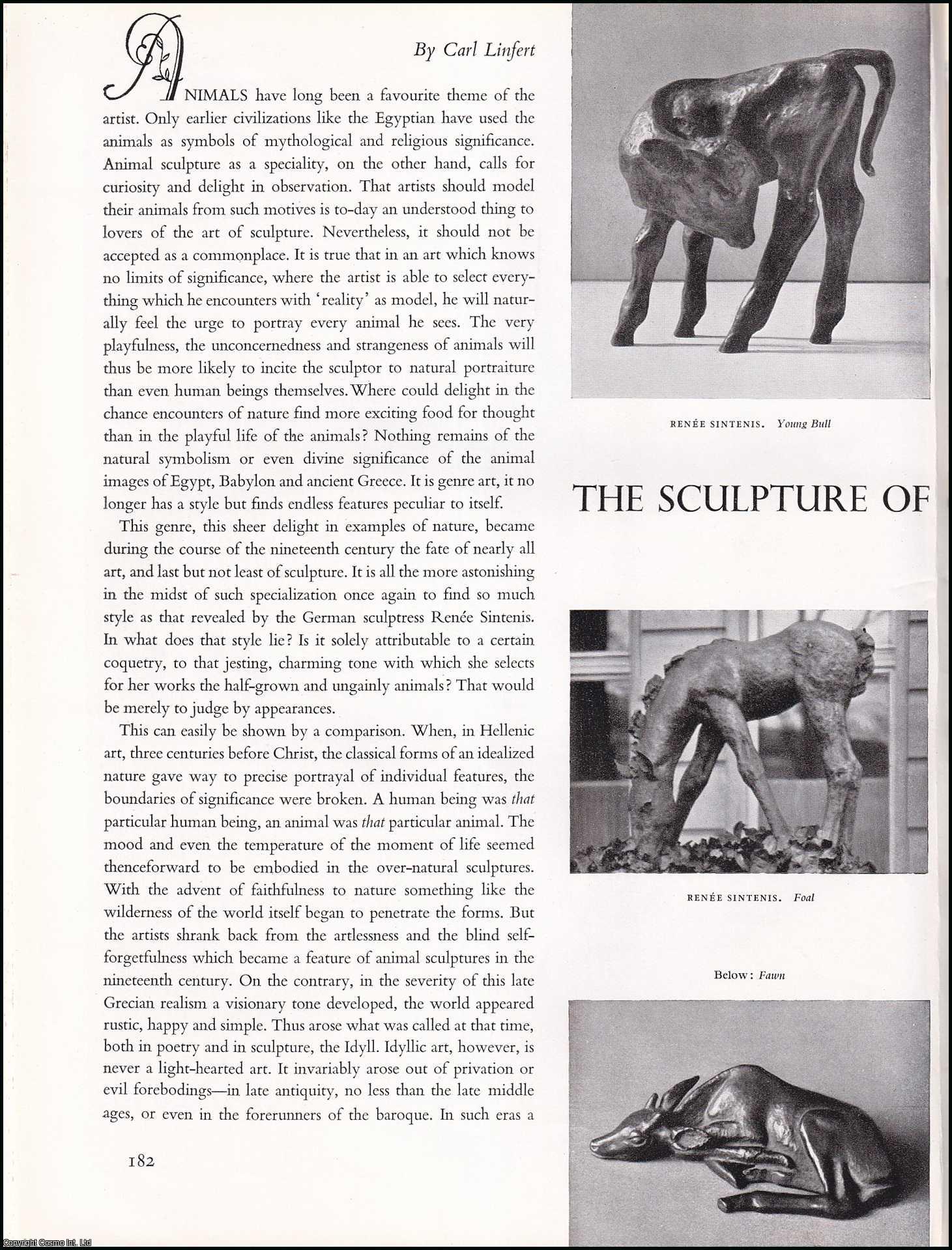 LINFERT, CARL - The Sculpture of Renee Sintenis. An original article from the The Studio magazine, 1949.