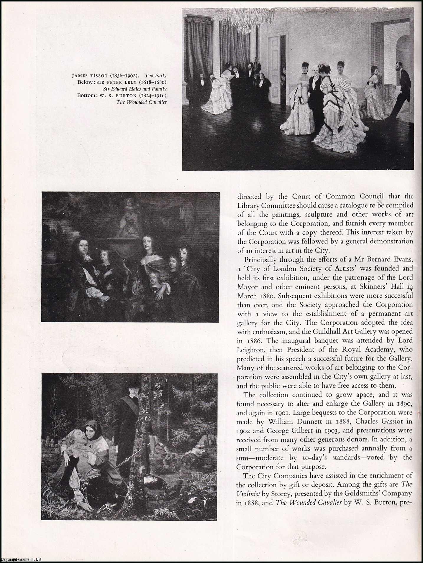 HOWGEGO, J.L. - The Guildhall Art Gallery: The Nation's Treasures. An original article from the The Studio magazine, 1950.