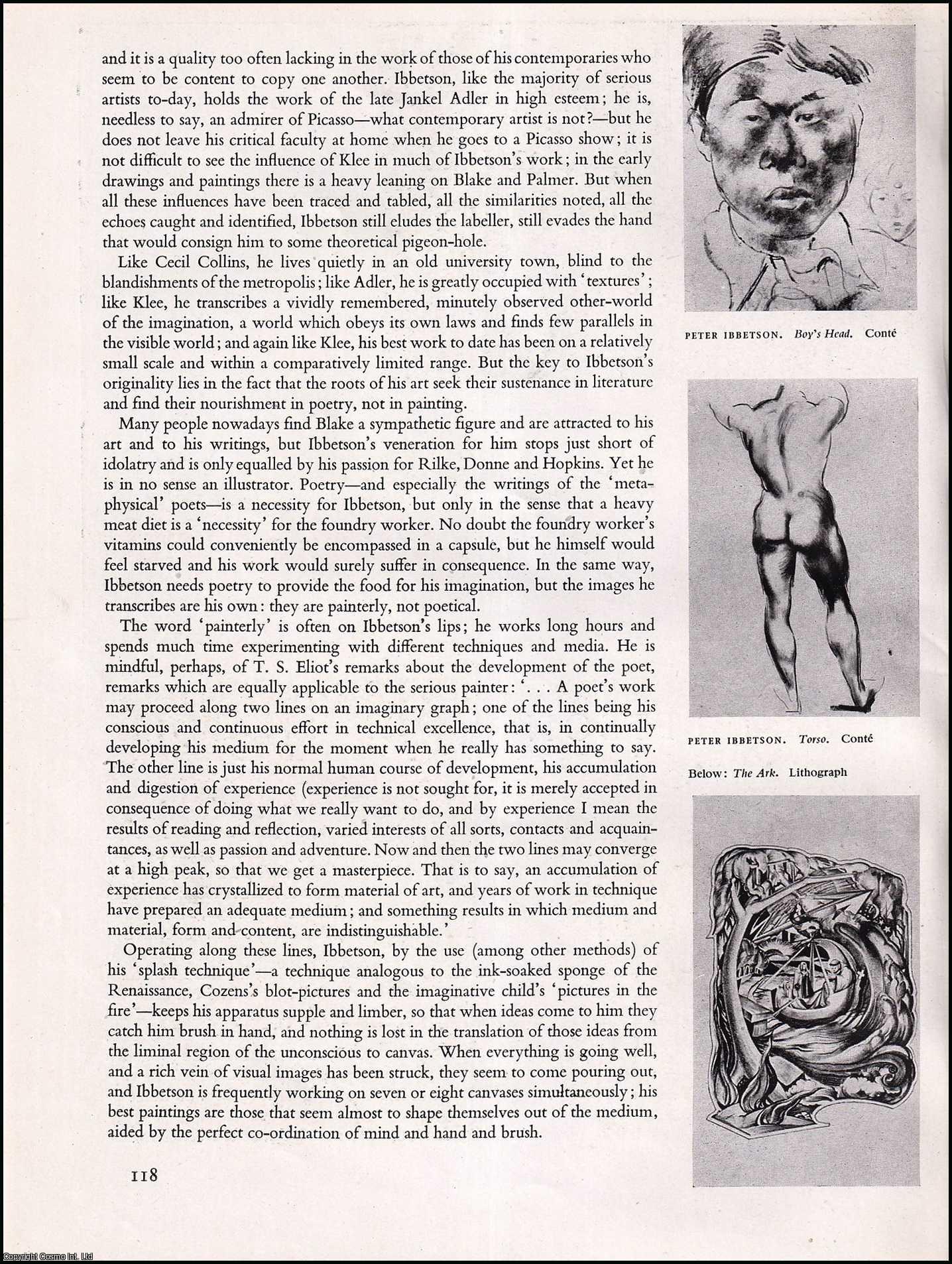 EMERY, ANTHONY - Peter Ibbetson: Painter. An original article from the The Studio magazine, 1950.