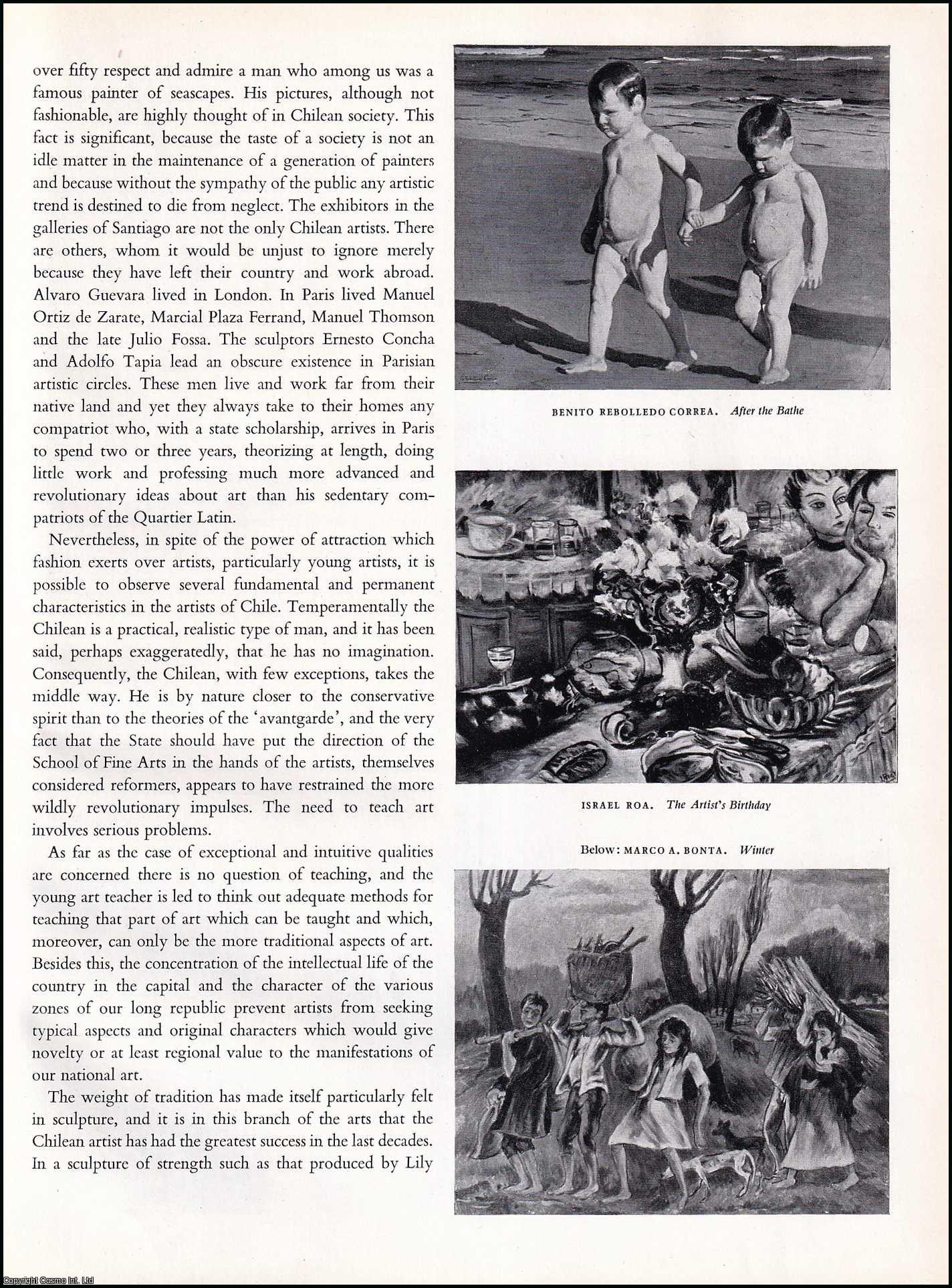 LETELIER, JORGE - Contemporary Painting and Sculpture. An original article from the The Studio magazine, 1950.