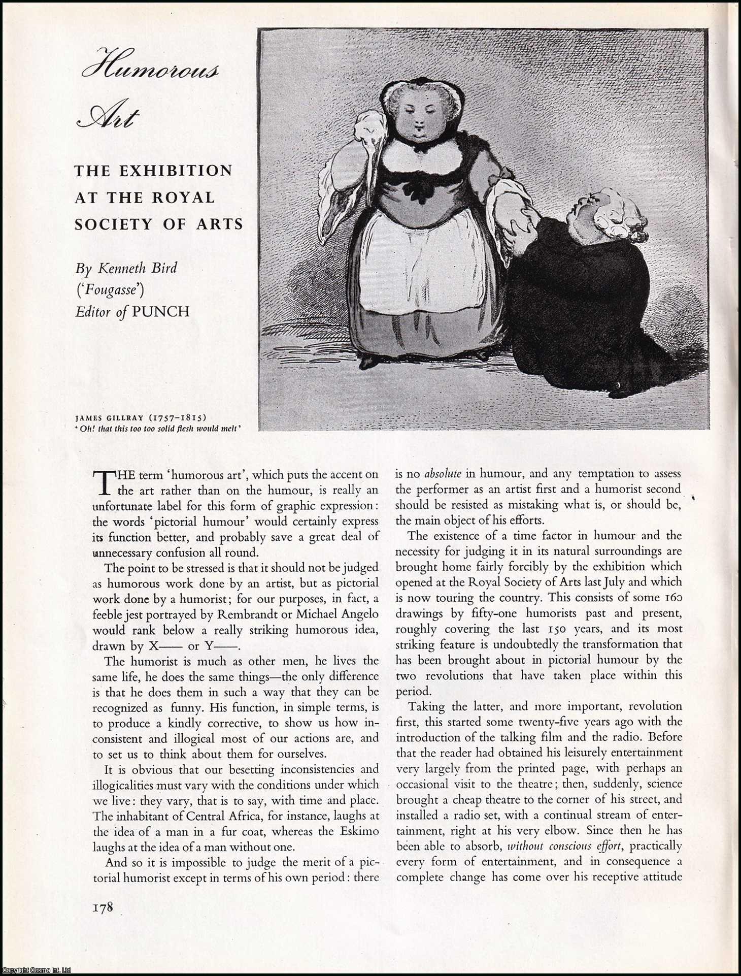 BIRD, KENNETH - Humorous Art. An original article from the The Studio magazine, 1950.