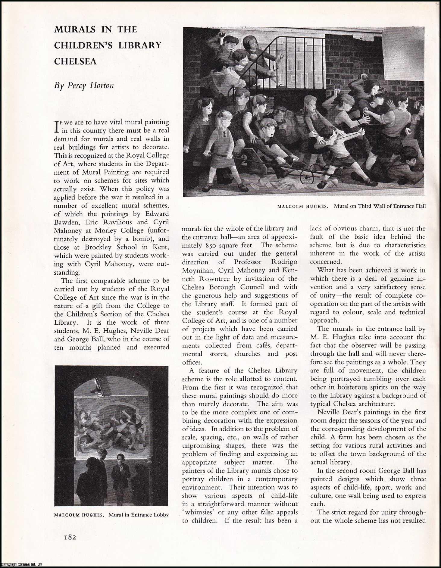 HORTON, PERCY - Murals in The Children's Library Chelsea. An original article from the The Studio magazine, 1950.