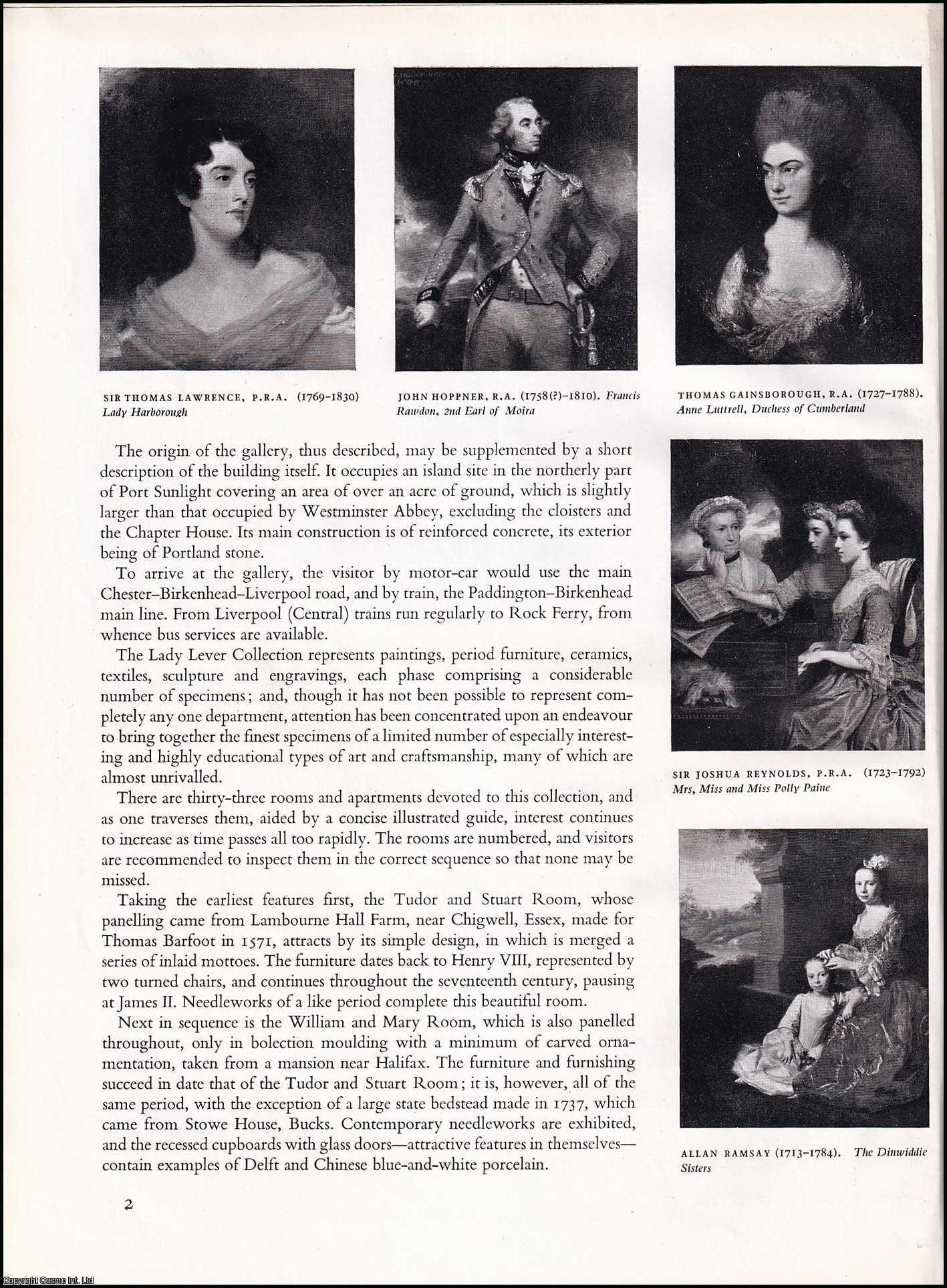 DAVISON, SYDNEY L. - The Lady Lever Art Gallery and The Lady Lever Collection. An original article from the The Studio magazine, 1950.
