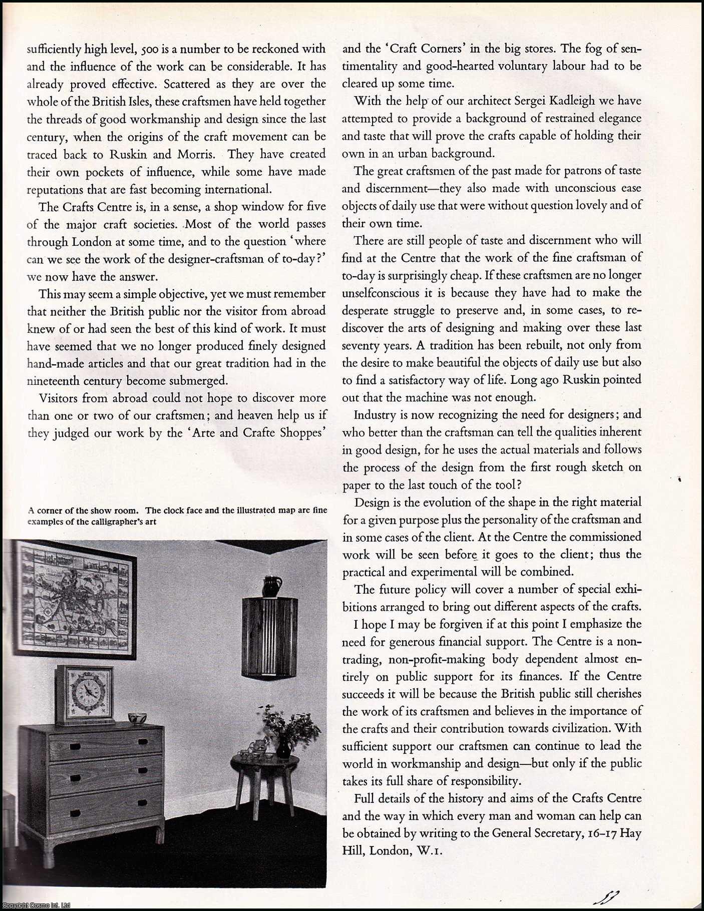 FARLEIGH, JOHN - The Crafts Centre of Great Britain. An original article from the The Studio magazine, 1950.