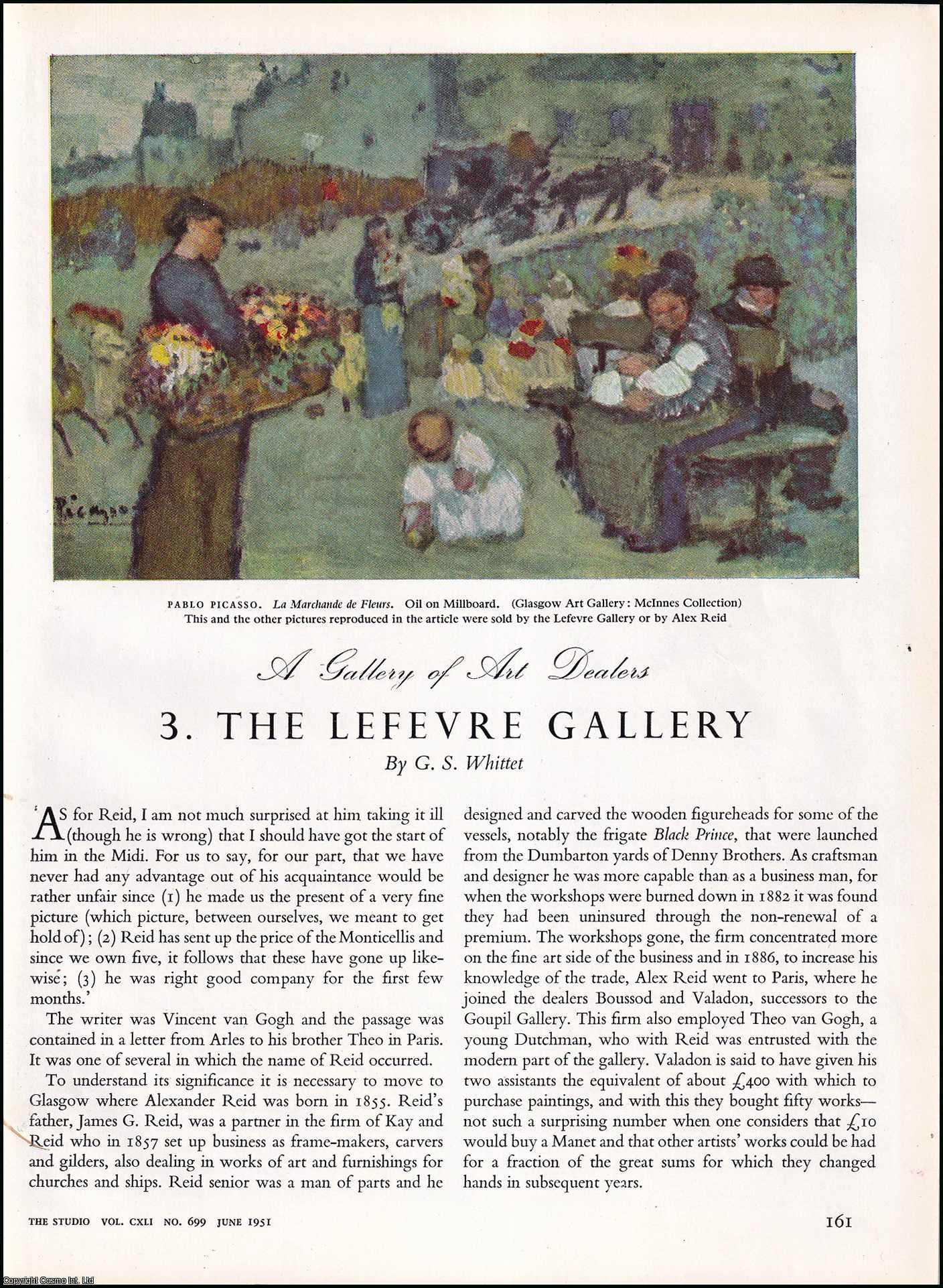WHITTET, G.S. - The Lefevre Gallery, Glasgow. An original article from the The Studio magazine, 1951.