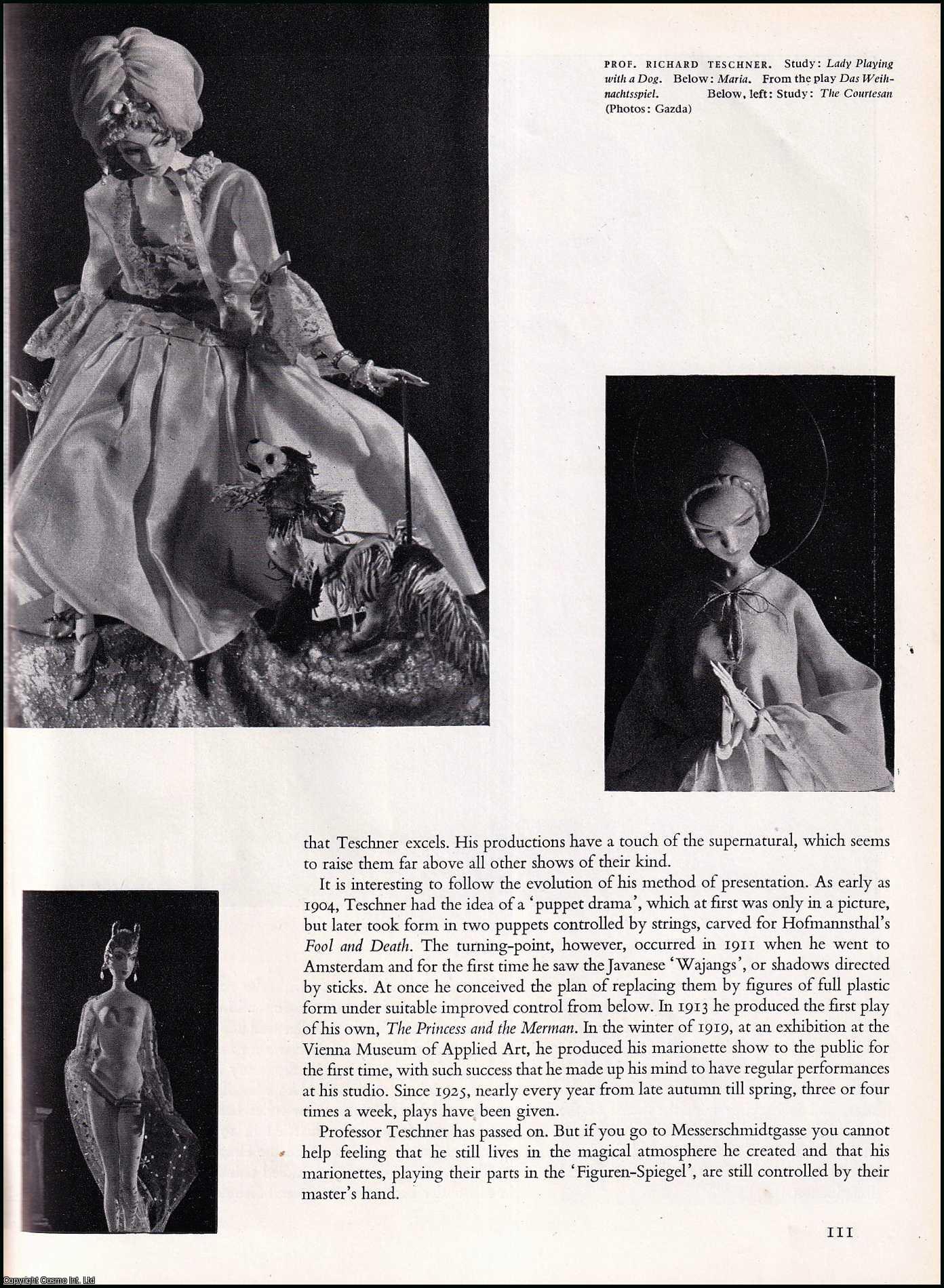 GAZDA, EVELIN - Teschner's World of Puppets. An original article from the The Studio magazine, 1951.