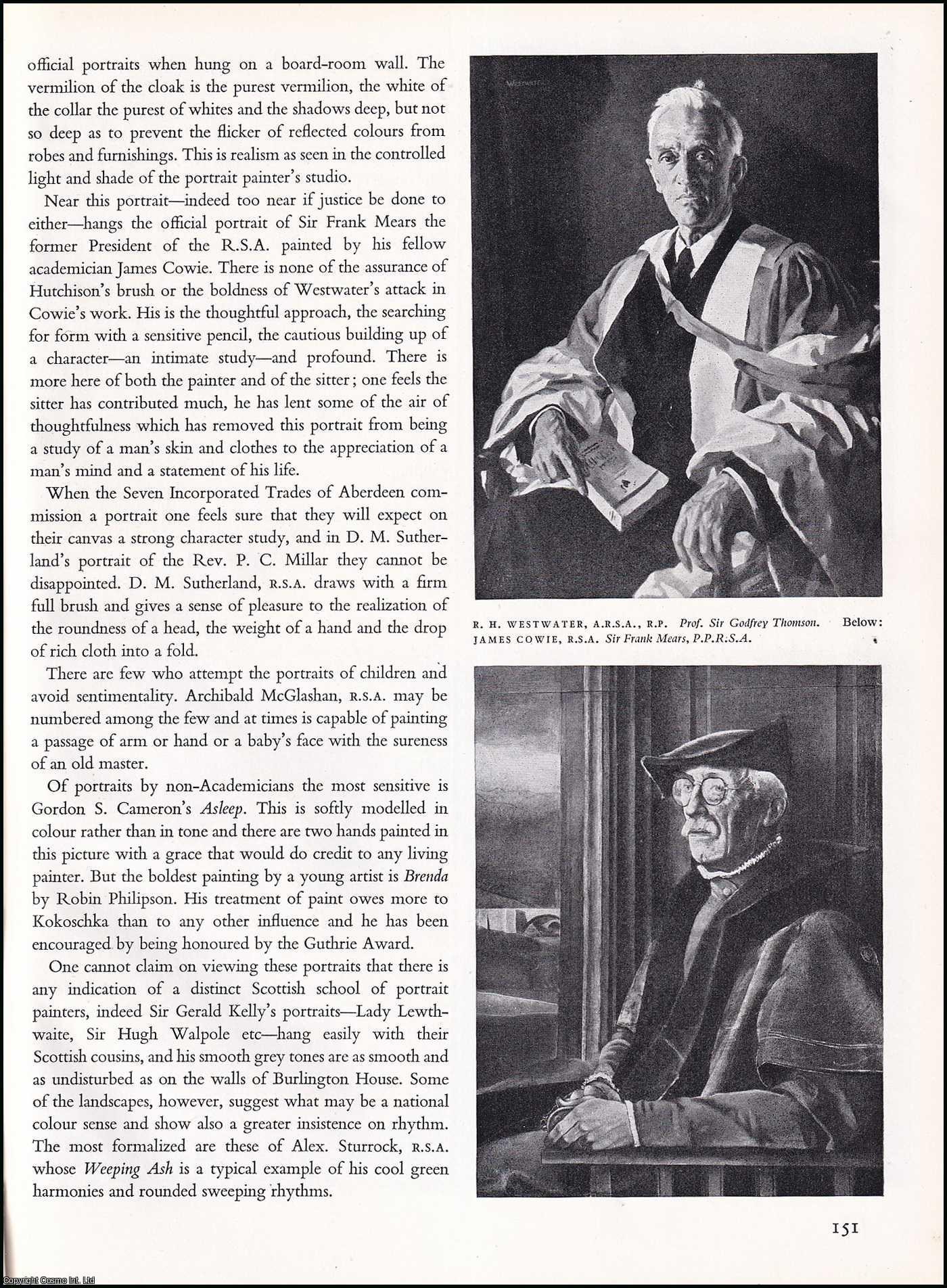 MCISAAC, NIGEL - The Royal Scottish Academy Exhibition 1951. An original article from the The Studio magazine, 1951.