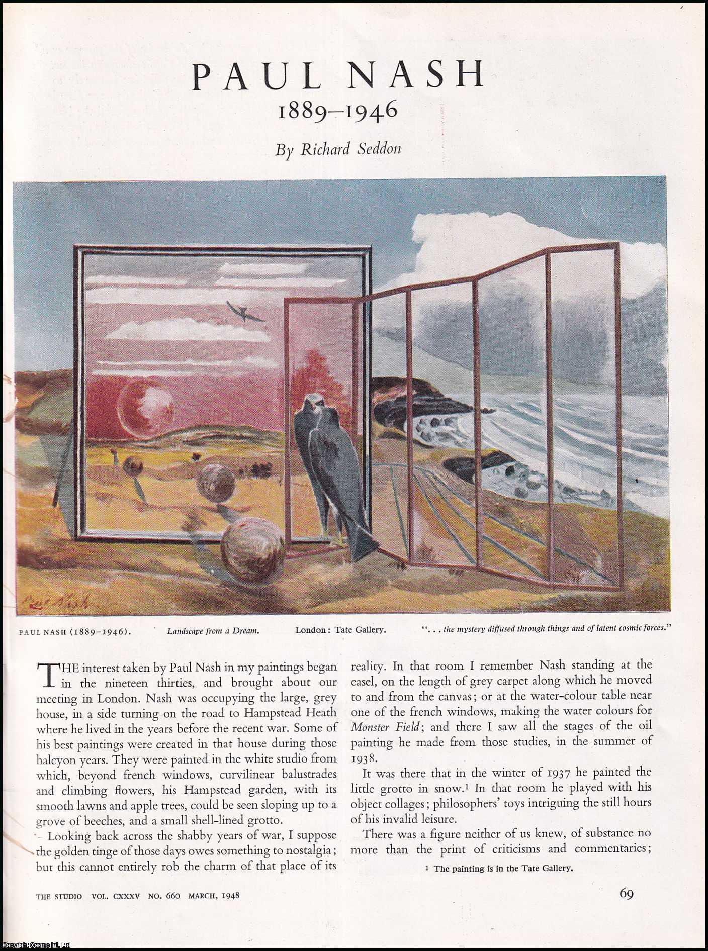 SEDDON, RICHARD - Paul Nash (British surrealist painter and war artist) 1889-1946. An original article from the The Studio magazine, 1948.