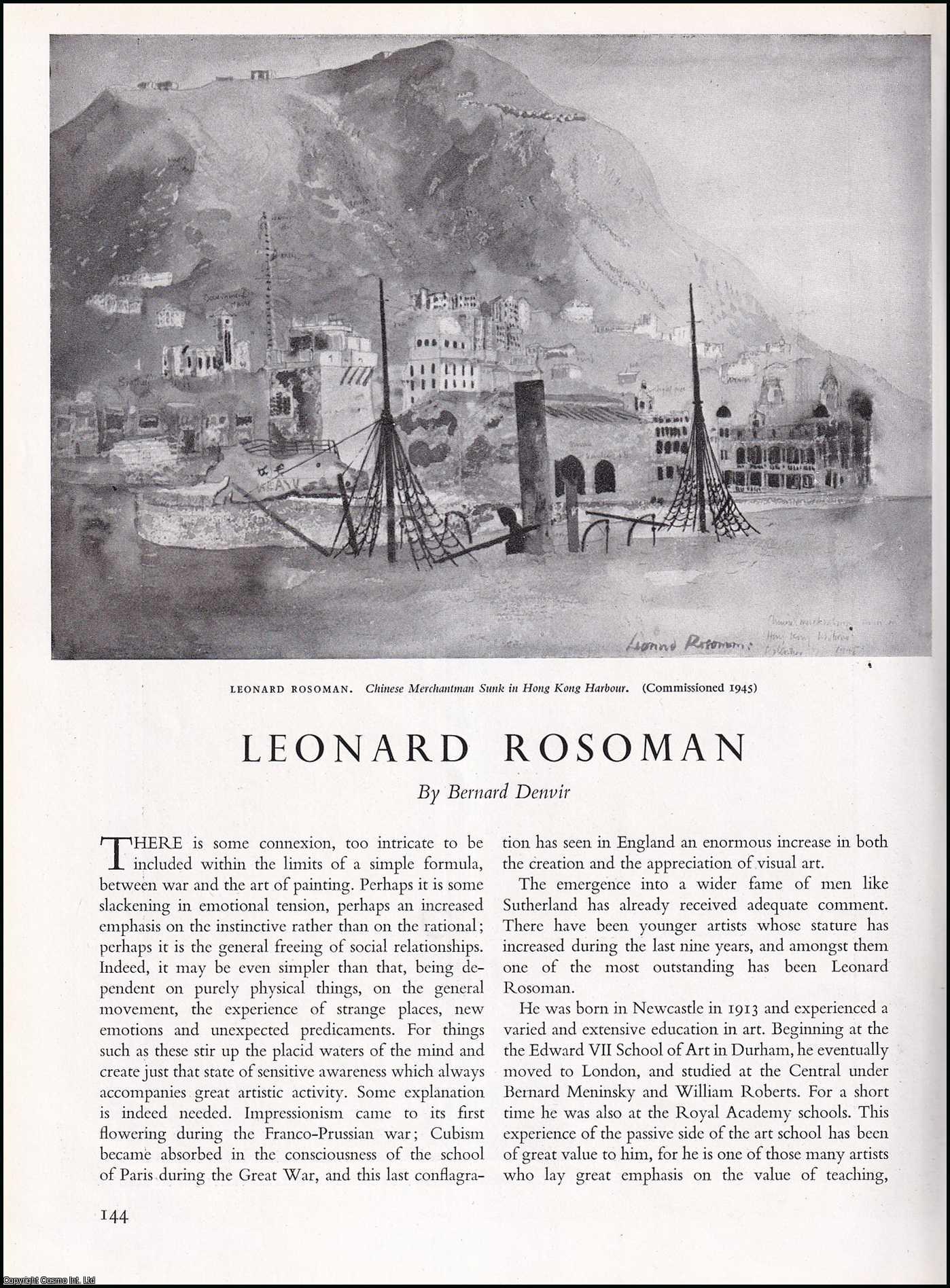 DENVIR, BERNARD - Leonard Rosoman: British Artist. An original article from the The Studio magazine, 1948.