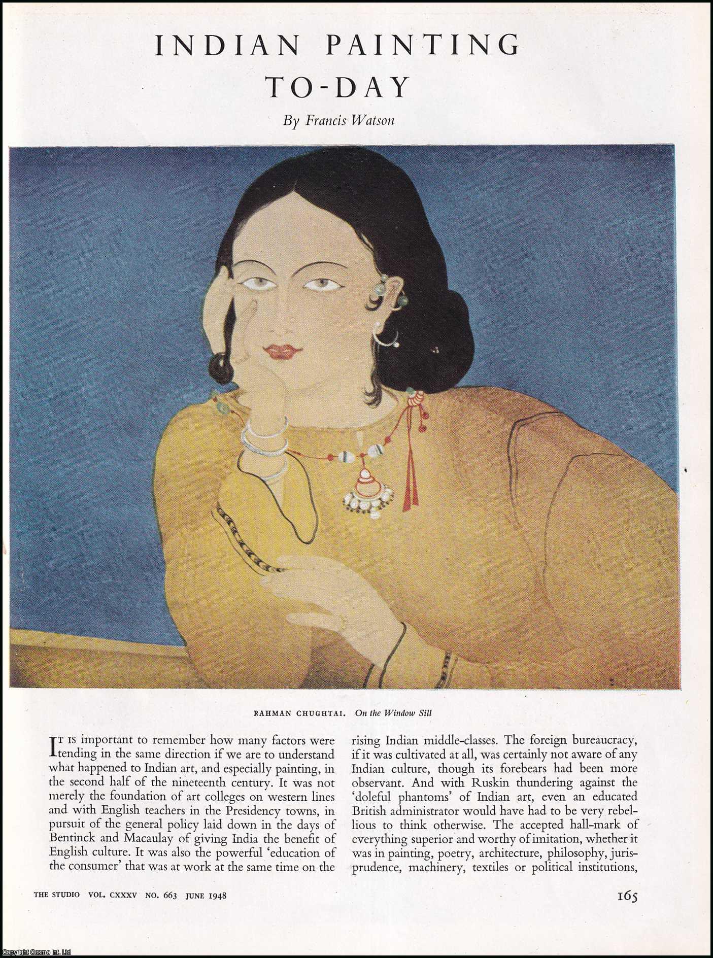 WATSON, FRANCIS - Indian Painting To-Day. An original article from the The Studio magazine, 1948.