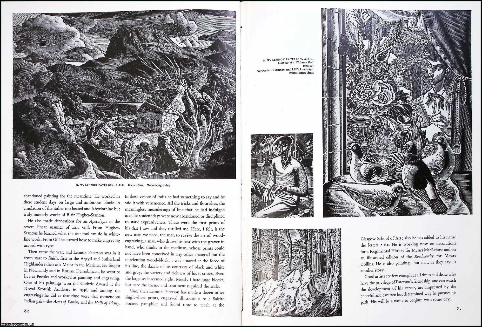 BLISS, DOUGLAS PERCY - Lennox Paterson: Scottish Wood-Engraver. An original article from the The Studio magazine, 1949.