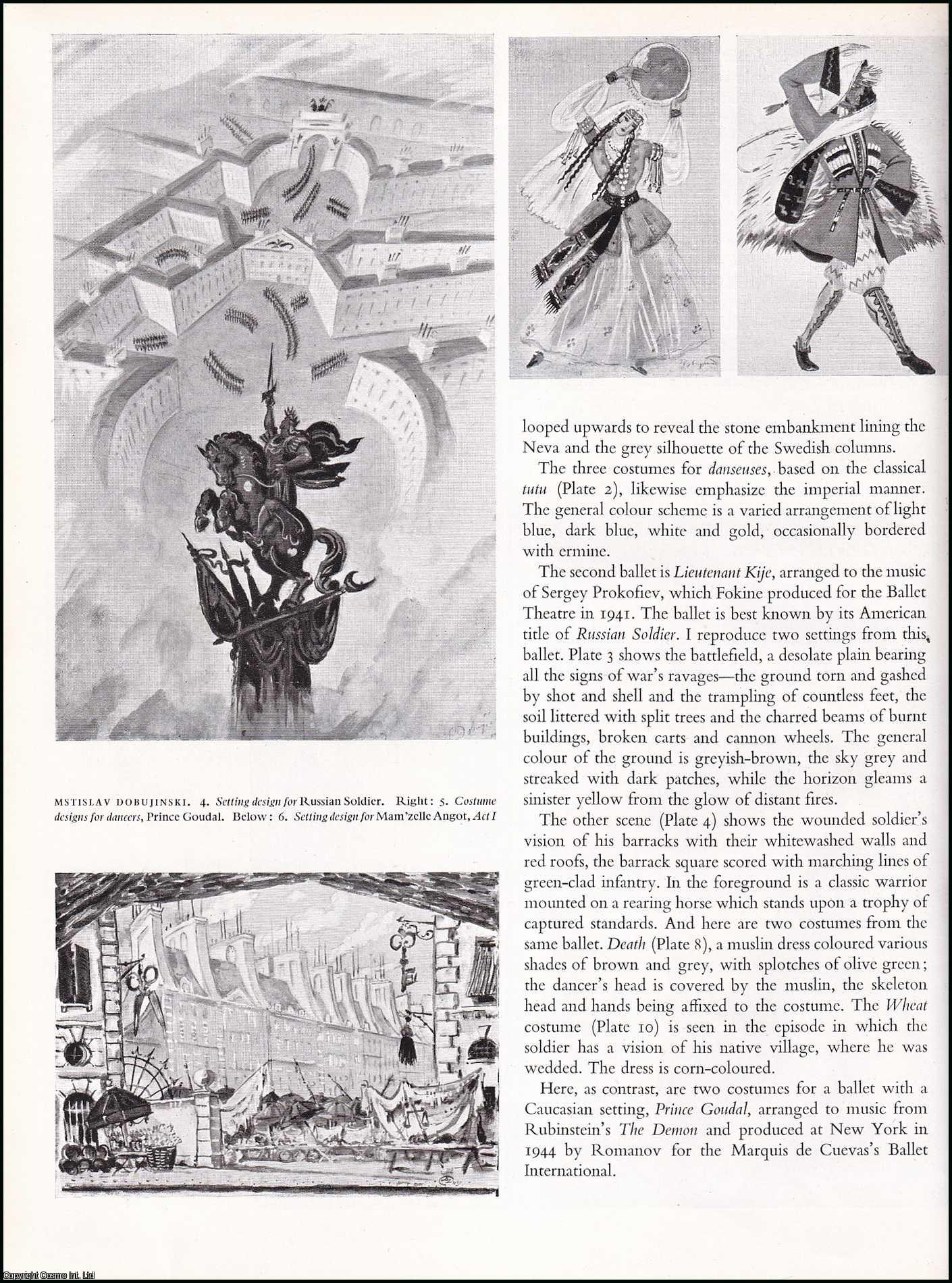 BEAUMONT, CYRIL W. - Mstislav Dobujinski: Some Recent Designs For Ballet. An original article from the The Studio magazine, 1949.