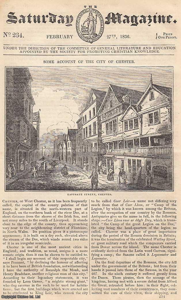Saturday Magazine - Some Account of The City of Chester, Eastgate Street; Poisonous Plants; Manners and Customs of China, etc. Issue No. 234. February, 1836. A complete original weekly issue of the Saturday Magazine, 1836.