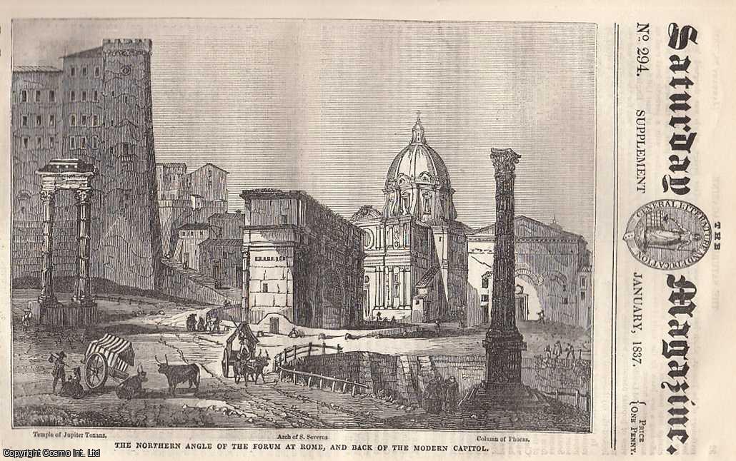 Saturday Magazine - The City of Rome : The Great Forum of Ancient Rome, part 3. Issue No. 294. January, 1837. A complete rare weekly issue of the Saturday Magazine, 1837.