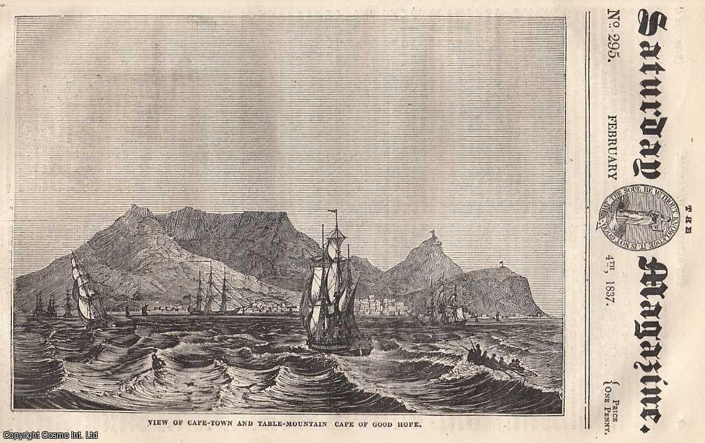 Saturday Magazine - The Government of the Tongue, Man, with Reference to his Strength, his Food, and his Clothing ; The Colony of the Cape of Good Hope : History of Colony, part 1 ; The Popular Superstitions, Legends, and Fictions, of the Middle Ages, part 3, etc. Issue No. 295. February, 1837. A complete rare weekly issue of the Saturday Magazine, 1837.