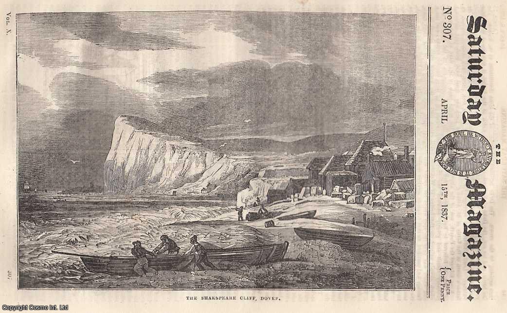---. - The Shakespeare Cliff at Dover; Oil of Vitriol (Sulphuric Acid); Amusements of Science: Arithmetic, part 1; Australian Scenery, etc. Issue No. 307. April, 1837. A complete rare weekly issue of the Saturday Magazine, 1837.