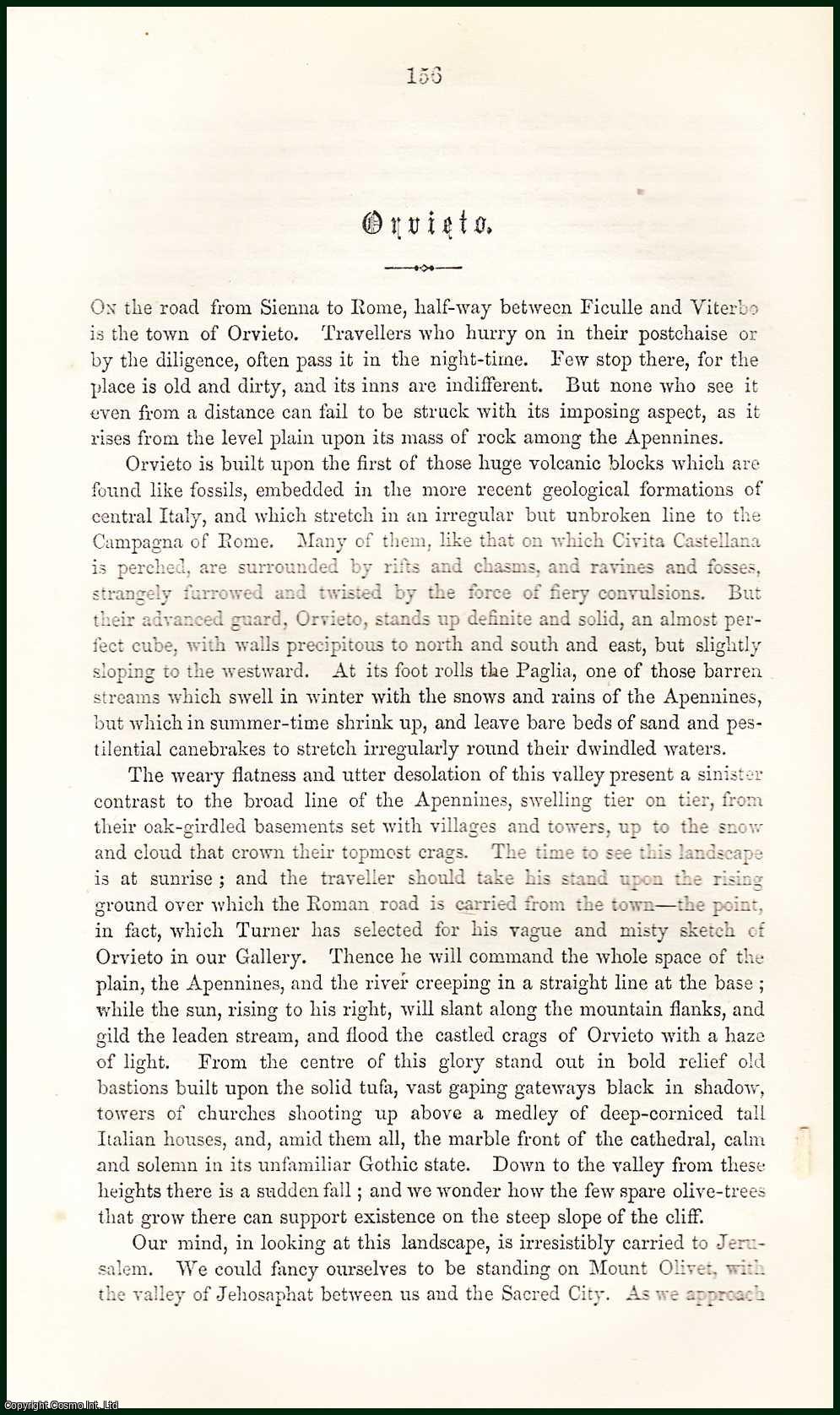 SYMONDS, J. A. - Orvieto. A rare article from the Cornhill Magazine, 1865.
