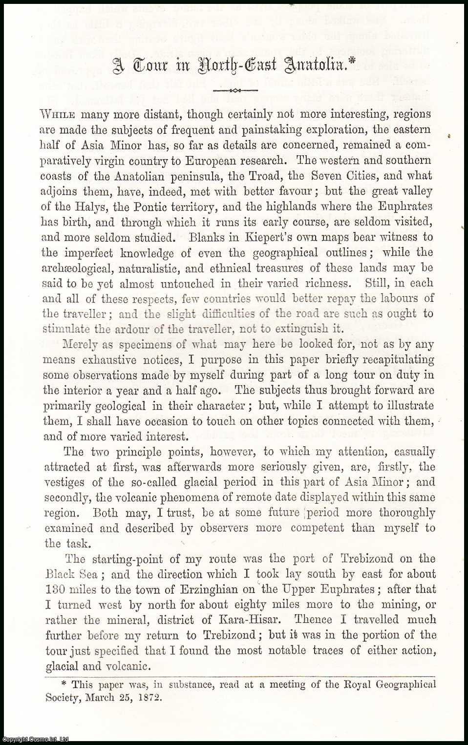 PALGRAVE, W. GIFFORD - A Tour in North-East Anatolia. A rare article from the Cornhill Magazine, 1872.