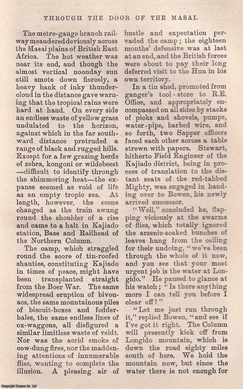 MCCLINTOCK (BATOURI), R. L. M. - Through The Door of The Masai. A rare original article from the Blackwood's Edinburgh Magazine, 1918.
