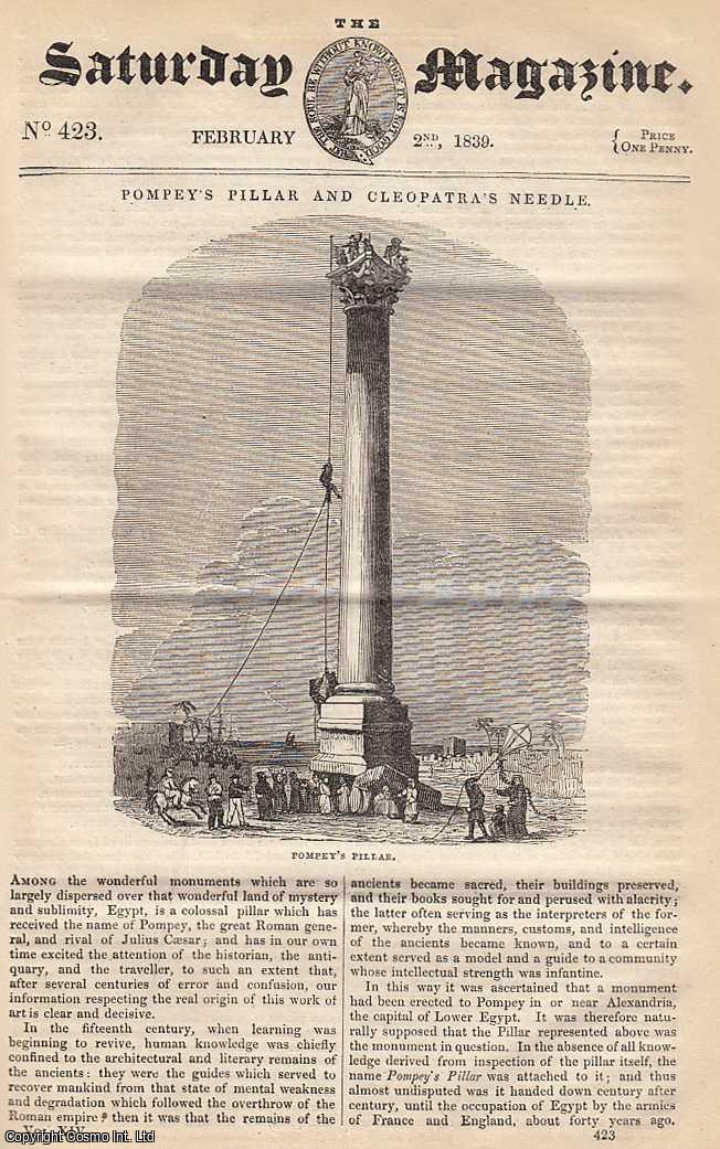 Saturday Magazine - Fruits designed to be a Source of Enjoyment to Man, part 1 ; Pompey's Pillar and Cleopatra's Needle, etc. Issue No. 423. January, 1839. A complete original weekly issue of the Saturday Magazine, 1839.