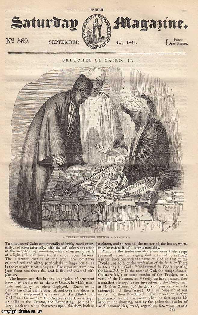 ---. - Siege Pieces; Fresh-Water Fish: The Barbel, etc. Issue No. 589. September, 1841. A complete rare weekly issue of the Saturday Magazine, 1841.