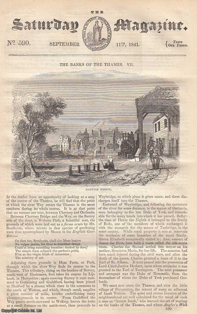 ---. - The Patagonians; The Hawk-Moth; Maps and Mapping: Progress of Map-Making, Ancient Maps, Maps of The Middle Ages, etc. Issue No. 590. September, 1841. A complete rare weekly issue of the Saturday Magazine, 1841.
