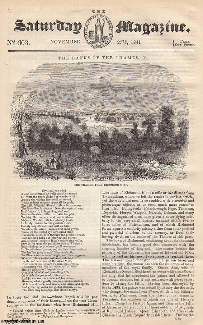 ---. - Chess: The Knight's Move; The Casting of Statues in Bronze; Rural Sports For The Months, November, etc. Issue No. 603. November, 1841. A complete rare weekly issue of the Saturday Magazine, 1841.