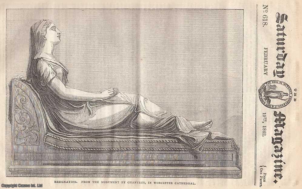 ---. - Sir Francis Chantrey and His Works, part 2; The Brandy Pest: A Discovery, part 3; Mosaic Work, part 2, etc. Issue No. 618. February, 1842. A complete rare weekly issue of the Saturday Magazine, 1842.