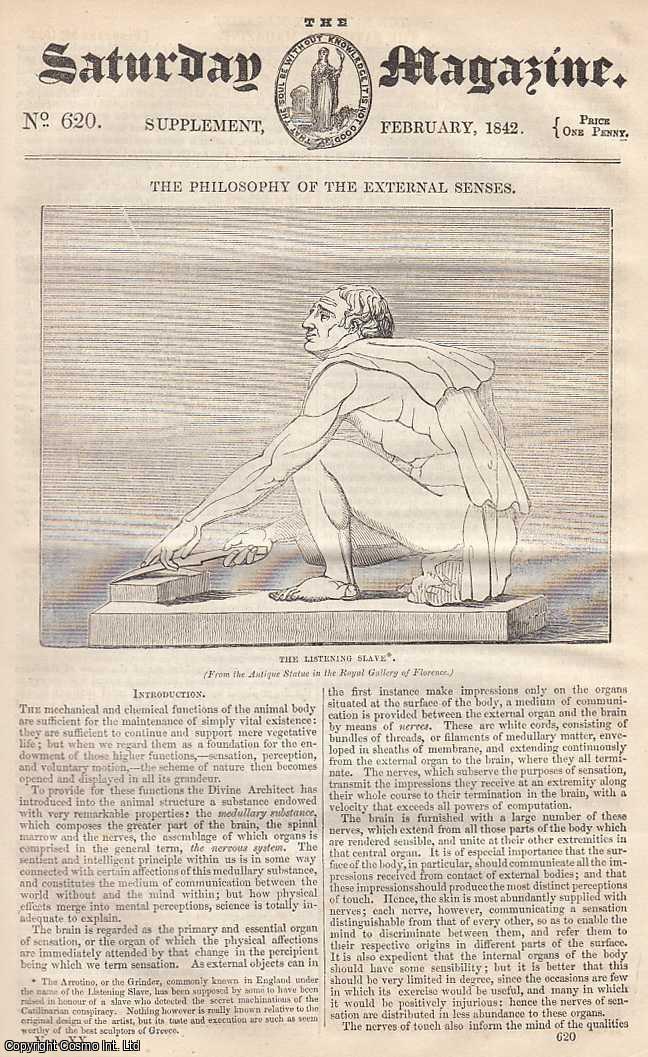---. - The Philosophy of The External Senses: Introduction, part 1. Issue No. 620. February, 1842. A complete rare weekly issue of the Saturday Magazine, 1842.