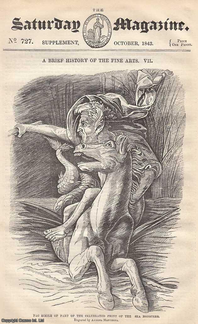 ---. - On The Origin of The Art of Engraving Upon Metal, etc, part 7. Issue No. 727. October, 1843. A complete rare weekly issue of the Saturday Magazine, 1843.