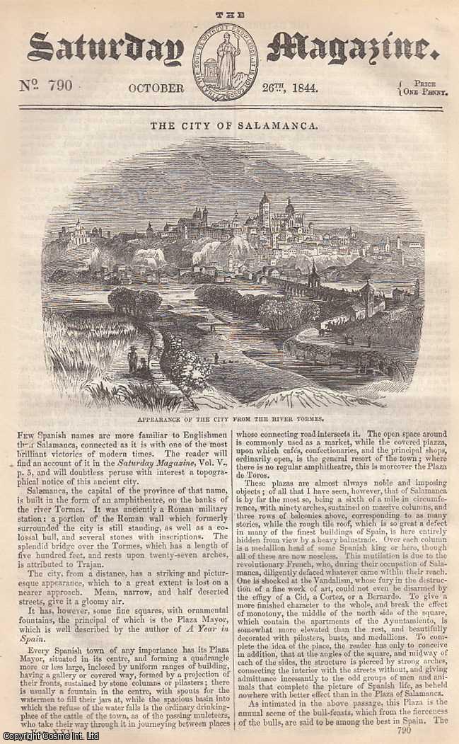 Saturday Magazine - The City of Salamanca; The Art of Reading: Description of The Phonic Method, part 7, etc. Issue No. 790. October, 1844. A complete original weekly issue of the Saturday Magazine, 1844.