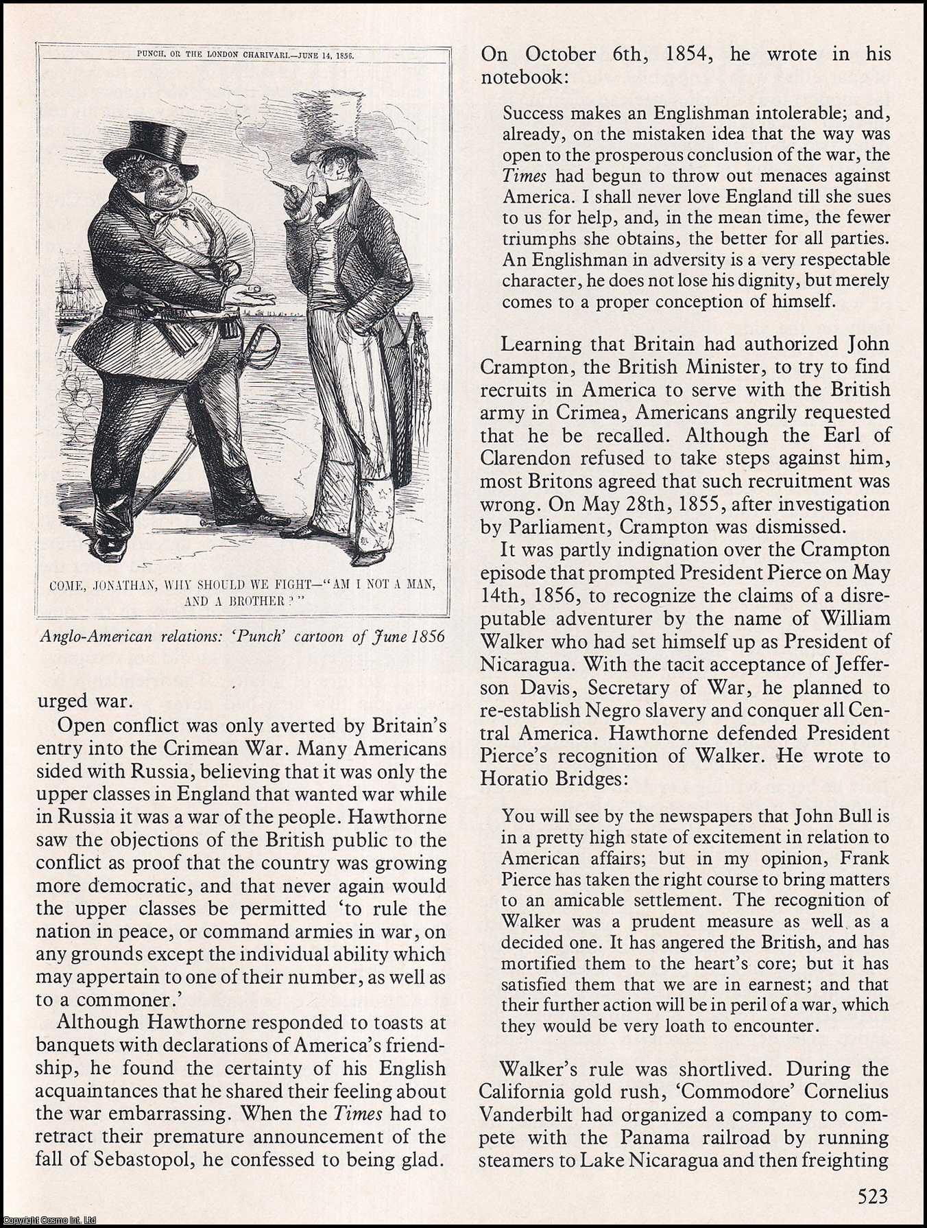 LINDGREN, CHARLOTTE - Nathaniel Hawthorne, Consul at Liverpool. An original article from History Today 1976.