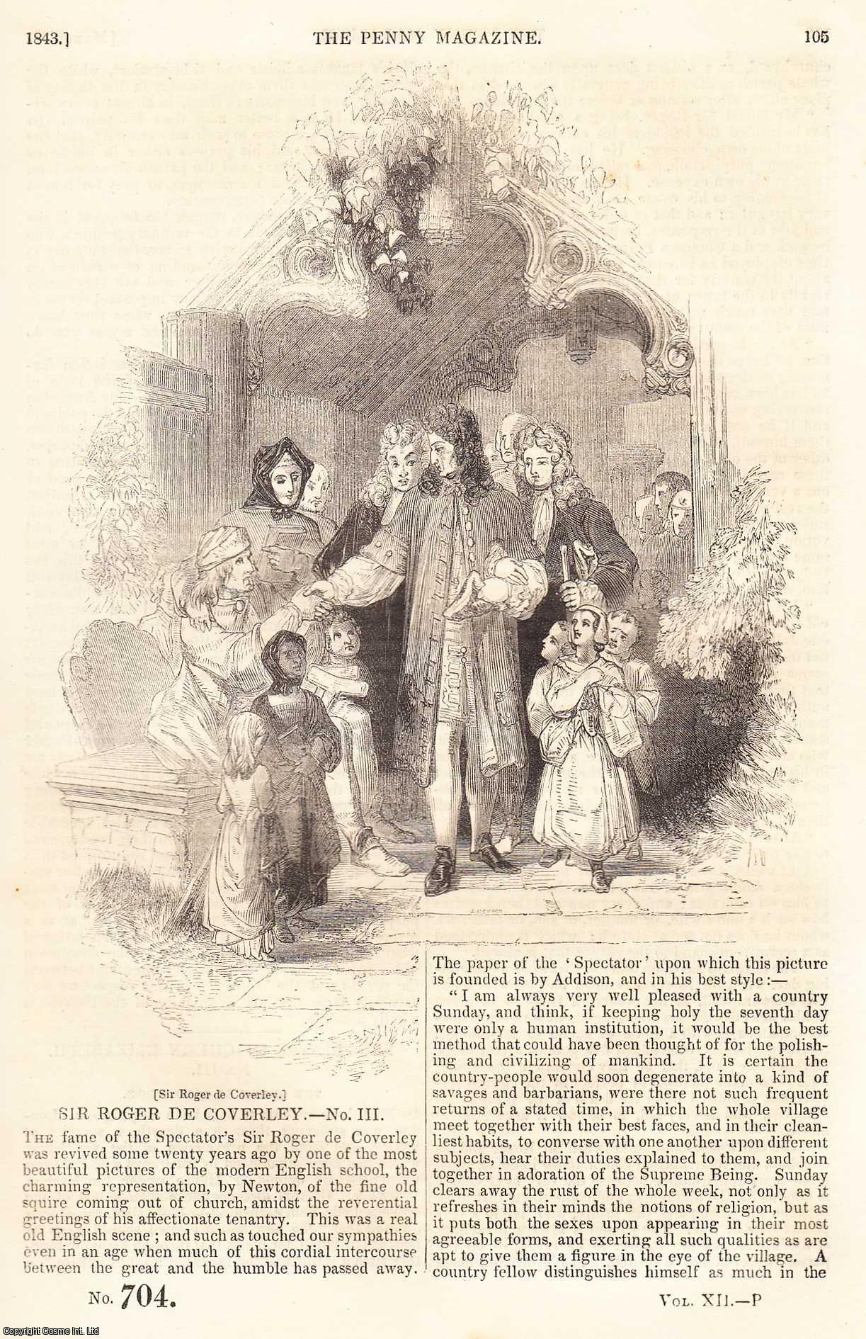 ---. - Progresses of Queen Elizabeth, part 3; Economical Uses of The Birch-Tree, part 2; Floating and Flying Bridges, etc. Issue No. 704. A complete rare weekly issue of the Penny Magazine, 1843.