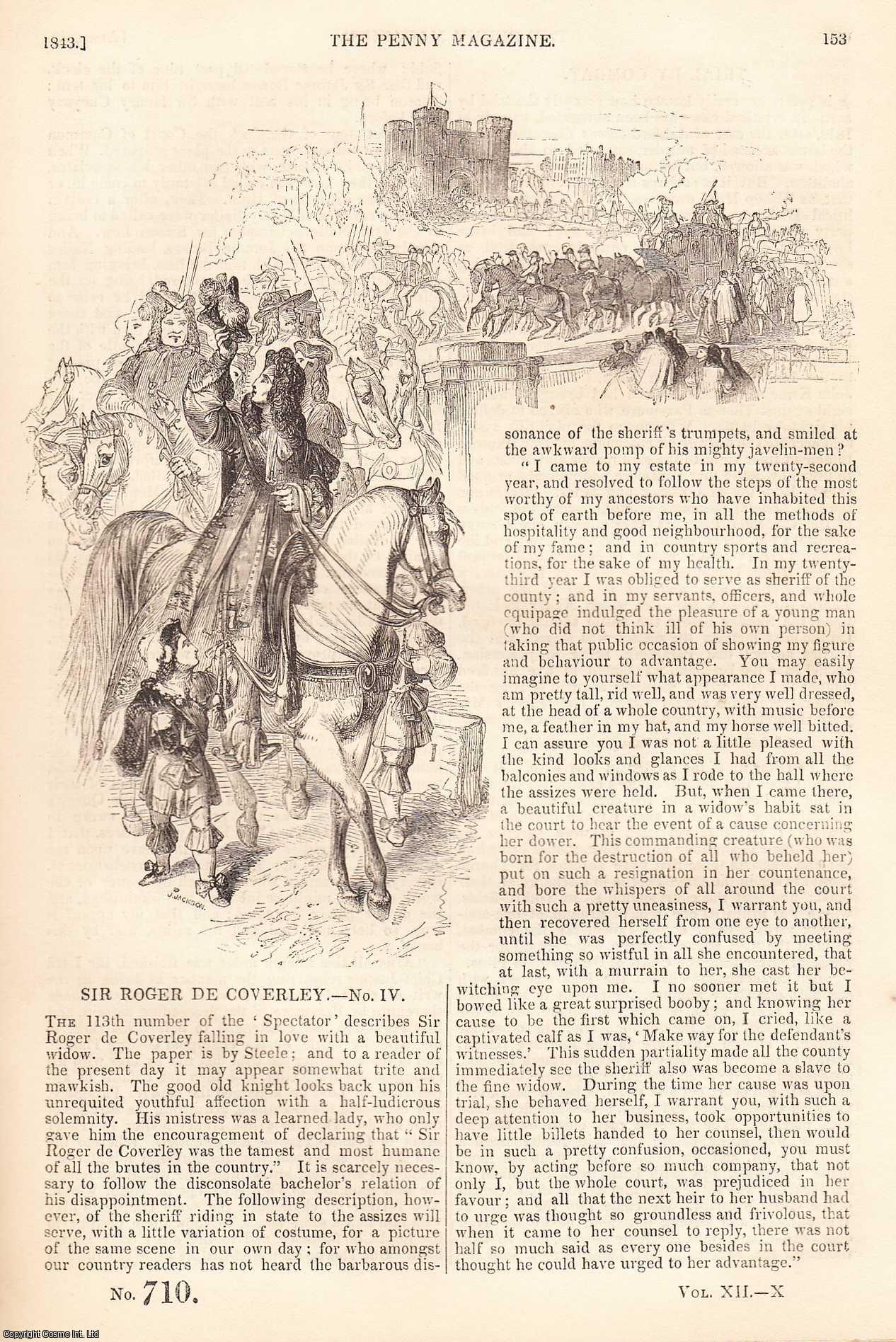 ---. - Essays on The Lives of Remarkable Painters: Giotto & his Scholars, part 4; The System of Dawk Travelling in India; Useful Applications of The Beech-Tree, part 1, etc. Issue No. 710. A complete rare weekly issue of the Penny Magazine, 1843.