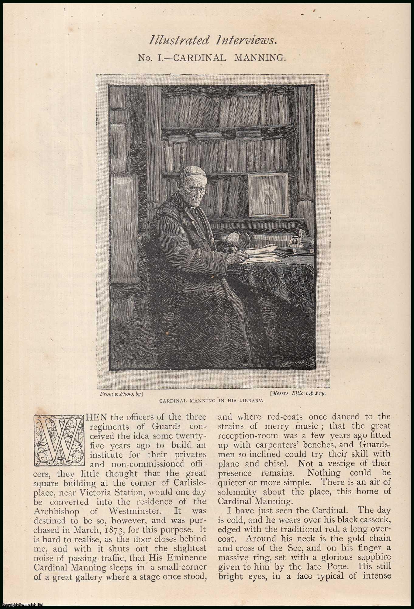 Harry How - Cardinal Manning : Illustrated Interview. An uncommon original article from The Strand Magazine, 1891.
