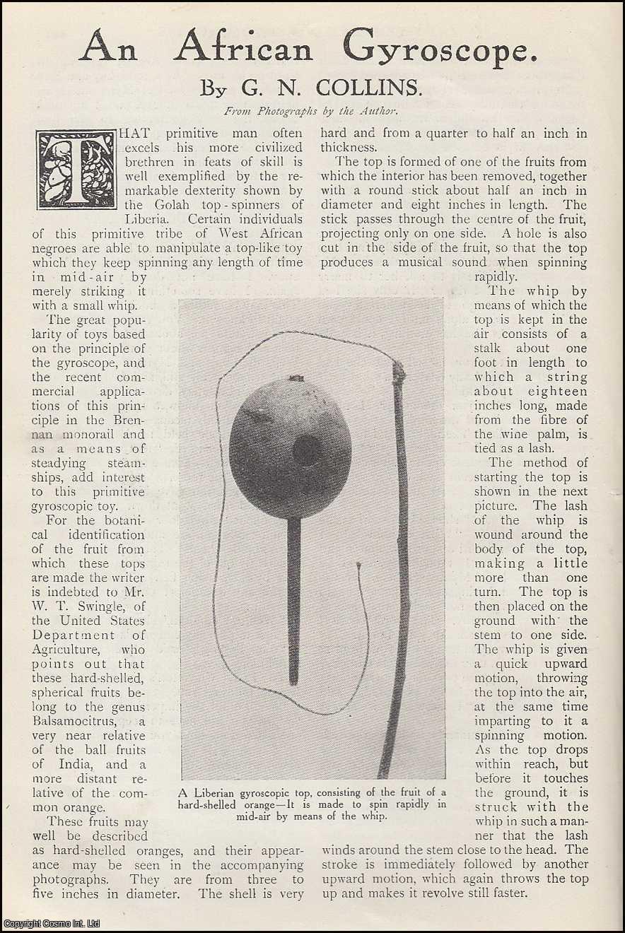 G.N. Collins - An African Gyroscope. An uncommon original article from The Strand Magazine, 1911.