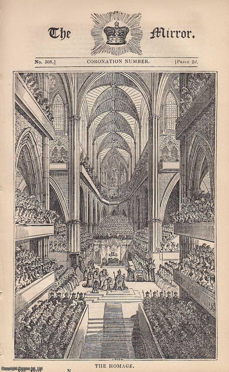 THE MIRROR - Coronation of William IV. King William and Queen Mary. The Homage. FEATURED in The Mirror of Literature, Amusement, and Instruction.