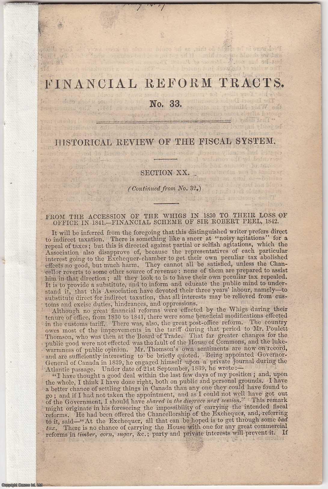 No Author Stated - [1851] Historical Review of the Fiscal System. Financial Reform Tracts No 33, 34, 35.