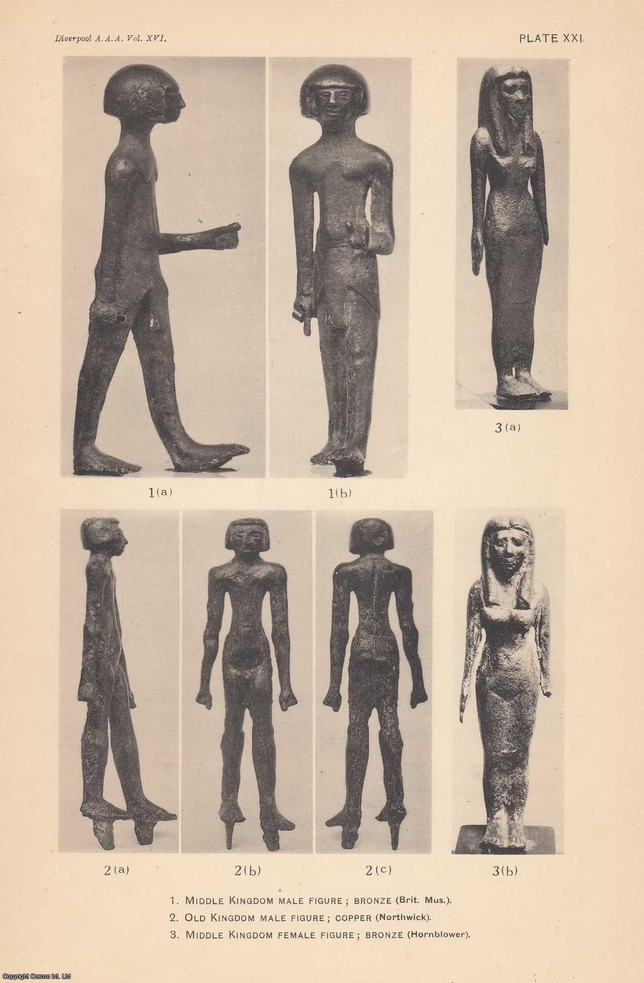 H.R. Hall - Some Early Copper and Bronze Egyptian Figurines. A rare article from the Annals of Archaeology and Anthropology. Published by Annals of Archaeology and Anthropology 1929.