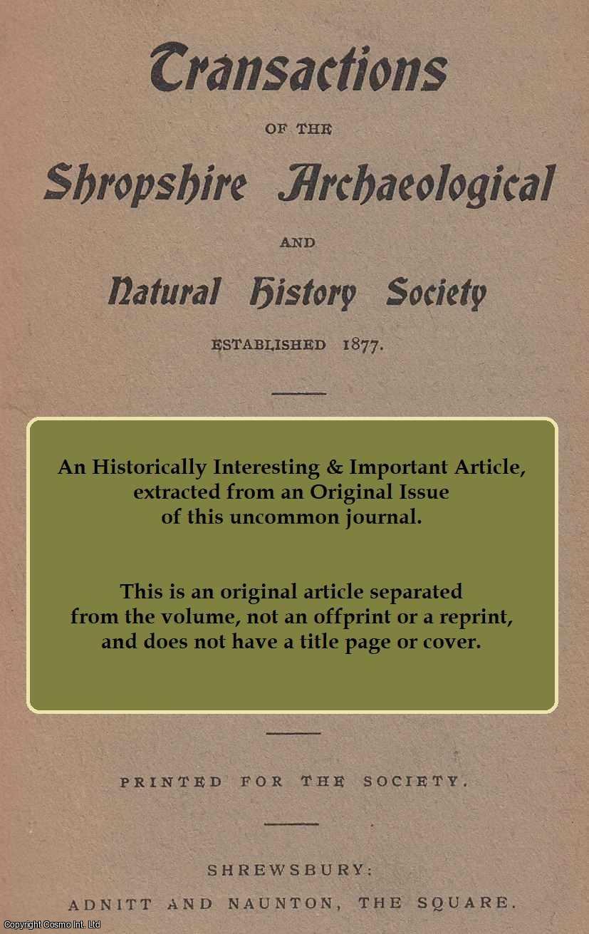 Andrew South, Andrew - A Contemporary Letter as to the Death of Lord Clive. This is an original article from the Shropshire Archaeological & Natural History Society Journal, 1915.