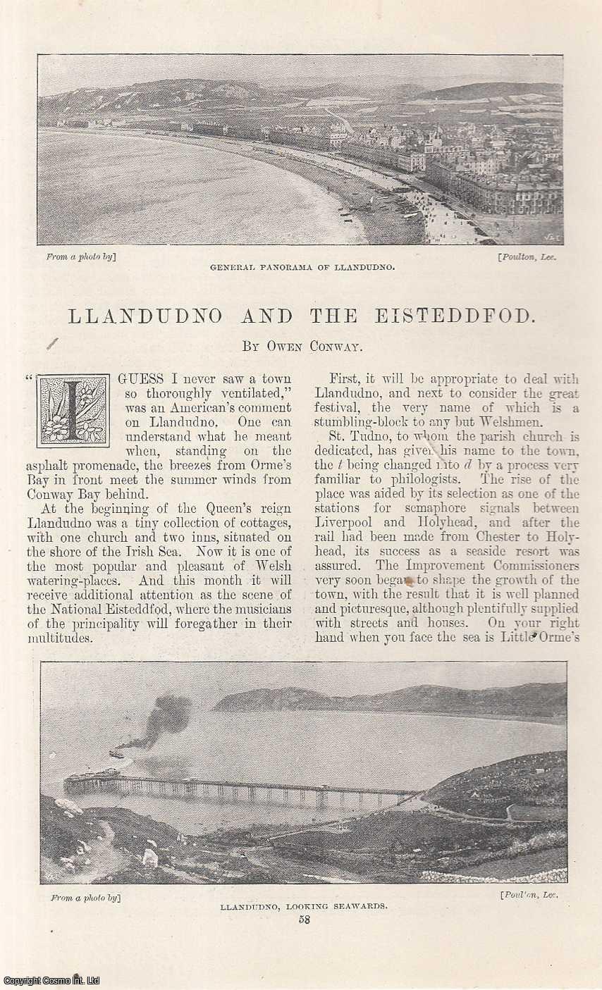 Owen Conway - Llandudno and The Eisteddfod. An original article from the Windsor Magazine, 1896.