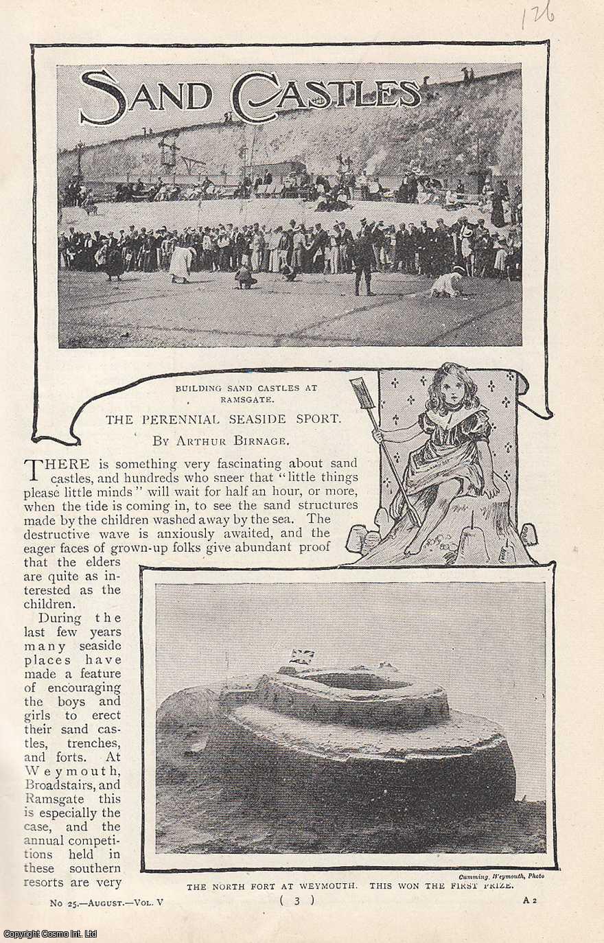 Arthur Birnage - Sand Castles : Building Sand Castles at Ramsgate, The Perennial Seaside Sport. An uncommon original article from the Harmsworth London Magazine, 1901.