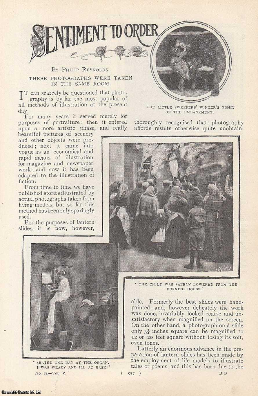 REYNOLDS, PHILIP - Photography. Sentiment to Order: These Photographs were Taken in The Same Room. A rare original article from the Harmsworth London Magazine, 1900-01.