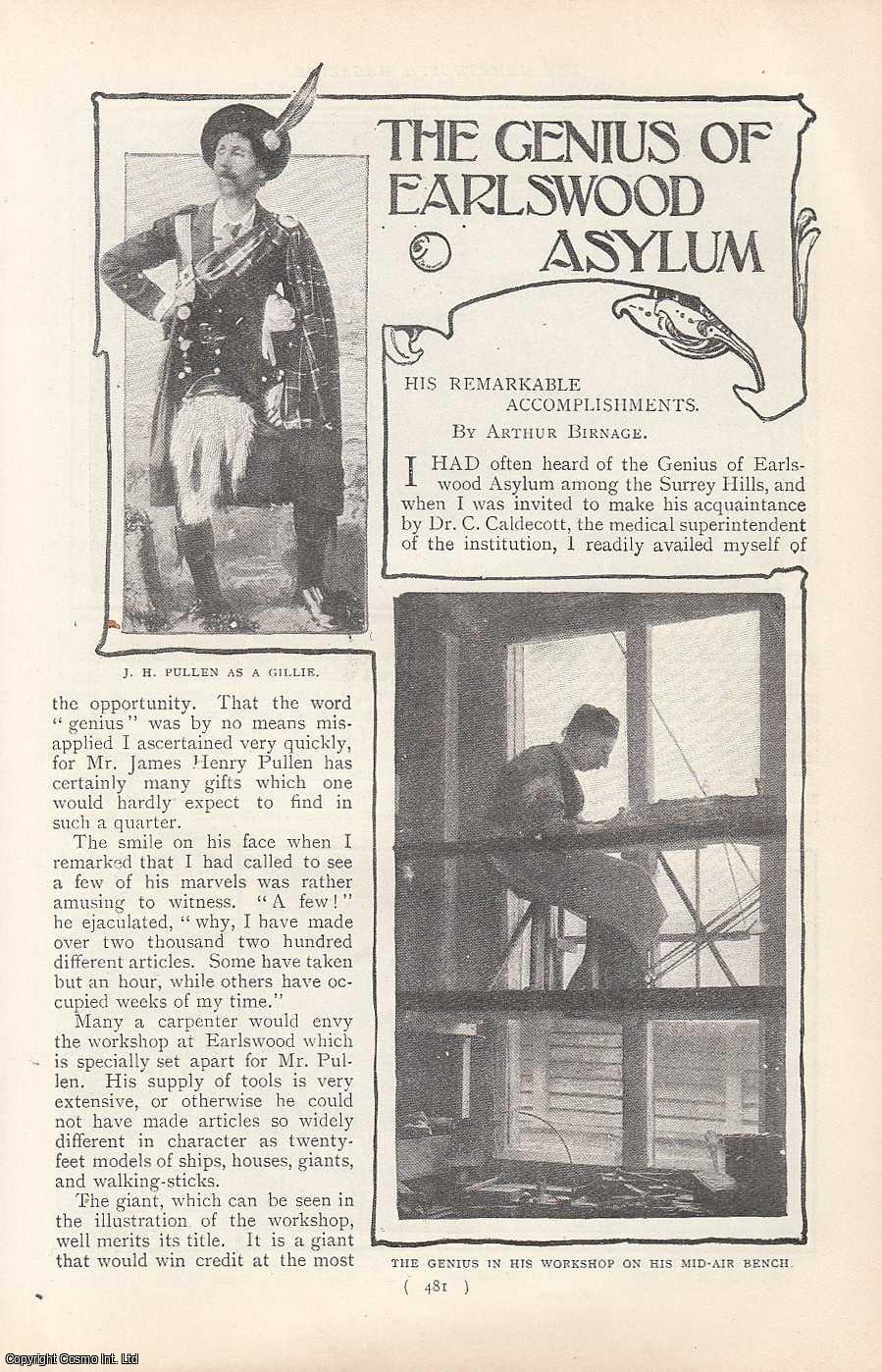 Arthur Birnage - The Genius of Earlswood Asylum : His Remarkable Accomplishments. An uncommon original article from the Harmsworth London Magazine, 1901.