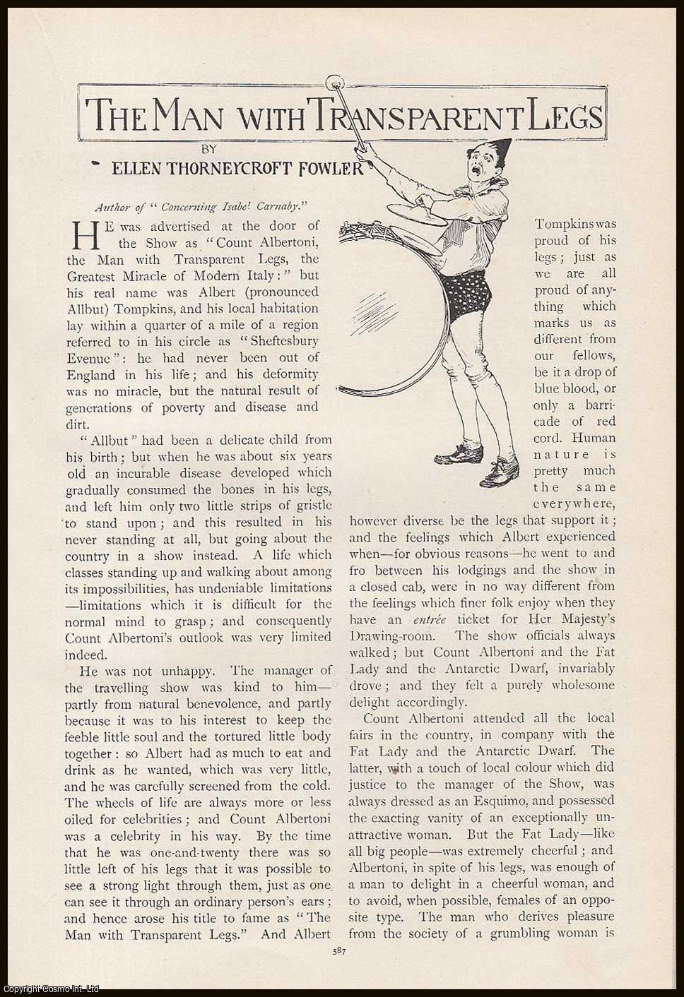 FOWLER, ELLEN THORNEYCROFT - Albert (Allbut) Tompkins (Greatest Miracle of Modern Italy): The Man with Transparent Legs. An original article from the Lady's Realm 1898-99.