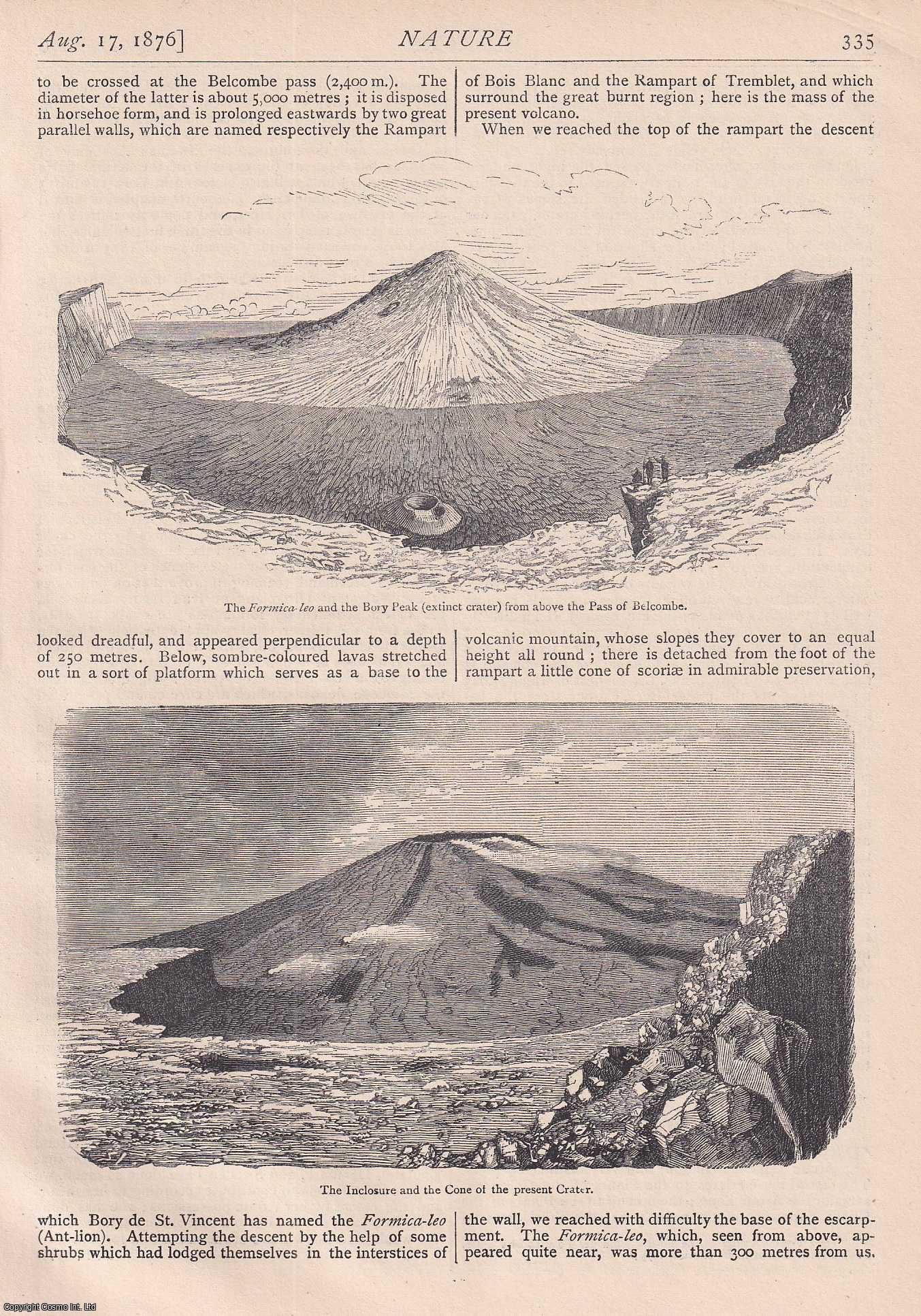 NATURE - Nature, Volume 14, Number 355. Nature. A Weekly Journal of Science. Thursday, August 17th, 1876.