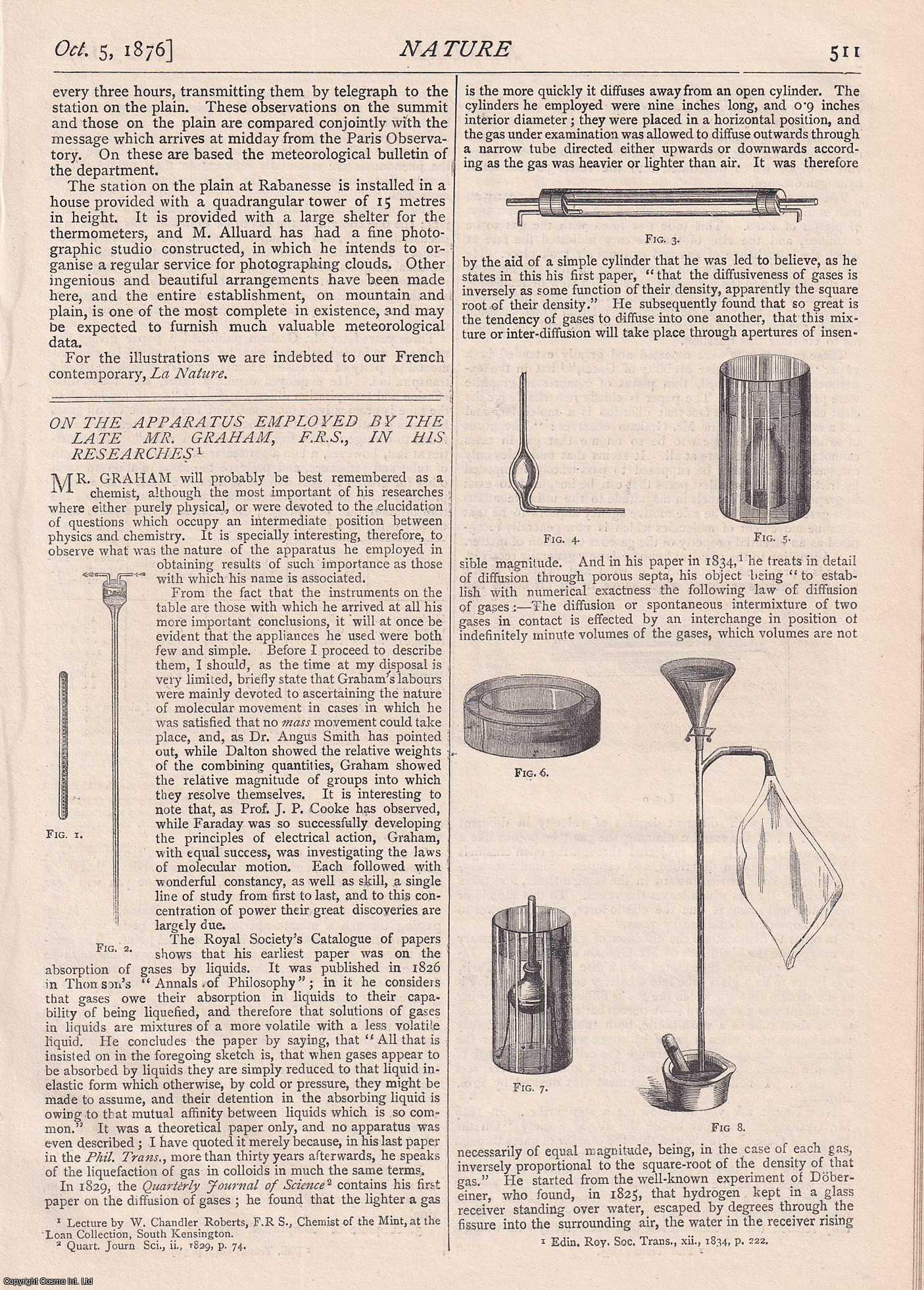 NATURE - Nature, Volume 14, Number 362. Nature. A Weekly Journal of Science. Thursday, October 5th, 1876.