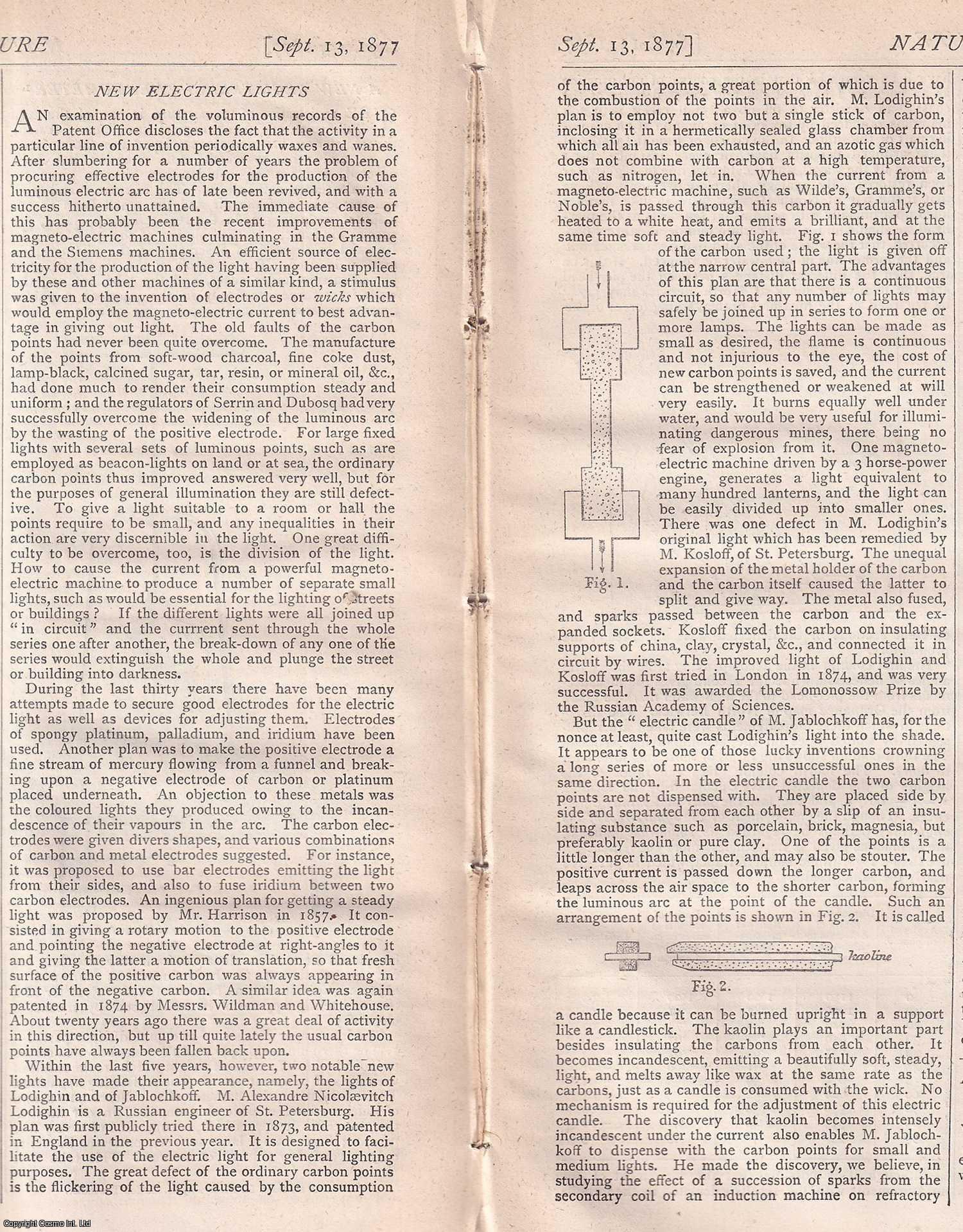 NATURE - Nature, Volume 16, Number 411. Nature. A Weekly Journal of Science. Thursday, September 13th, 1877.