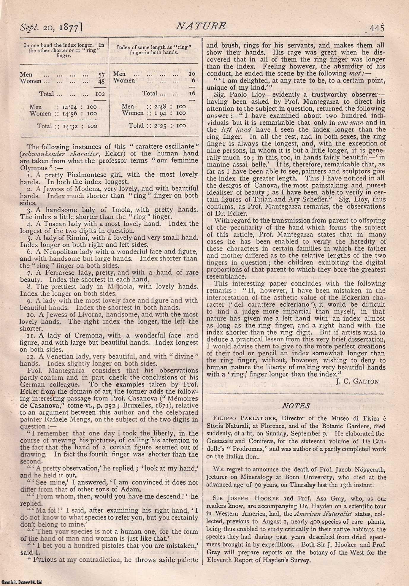 NATURE - Nature, Volume 16, Number 412. Nature. A Weekly Journal of Science. Thursday, September 20th, 1877.