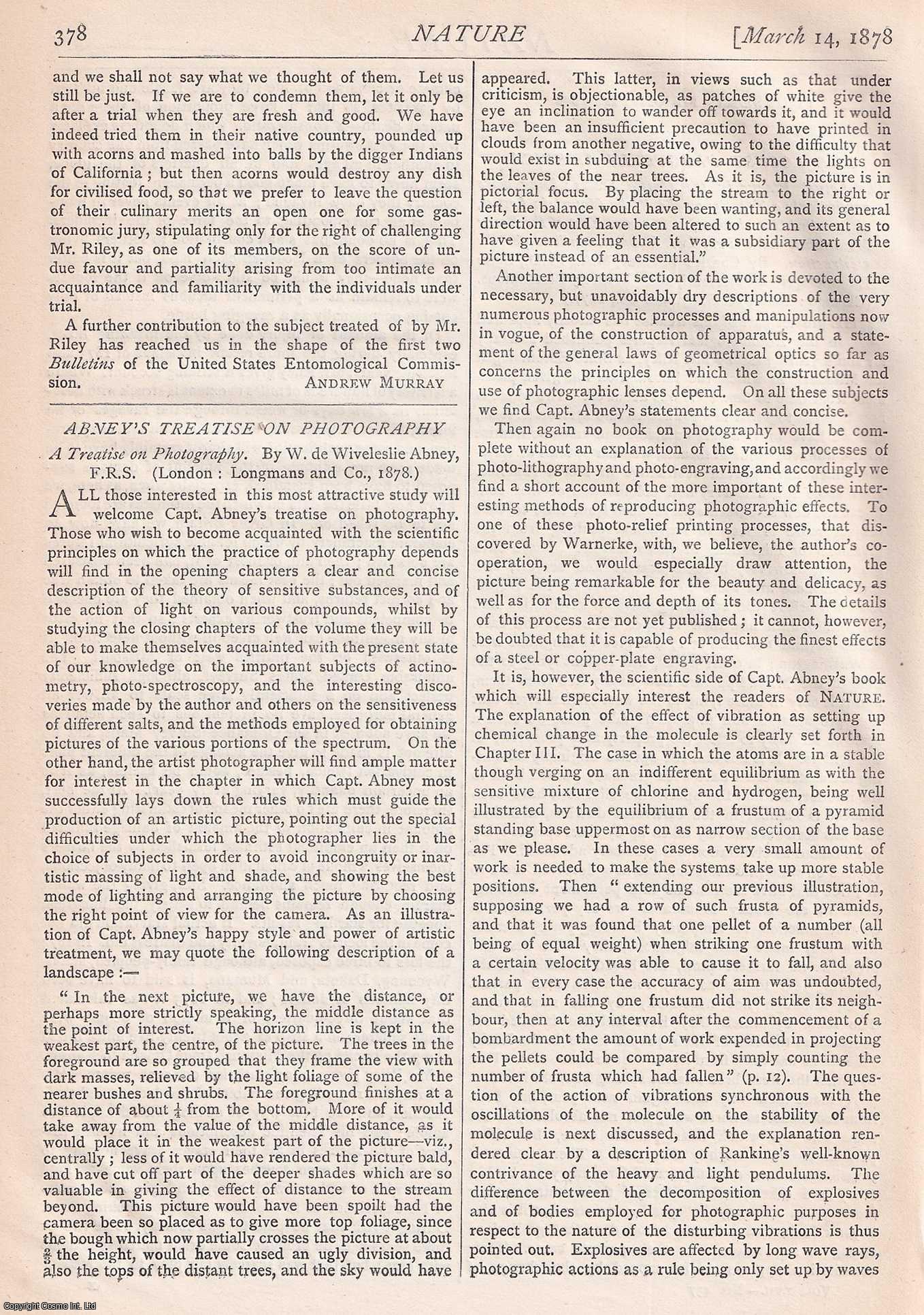 NATURE - Nature, Volume 17, Number 437. Nature. A Weekly Journal of Science. Thursday, March 14th, 1878.